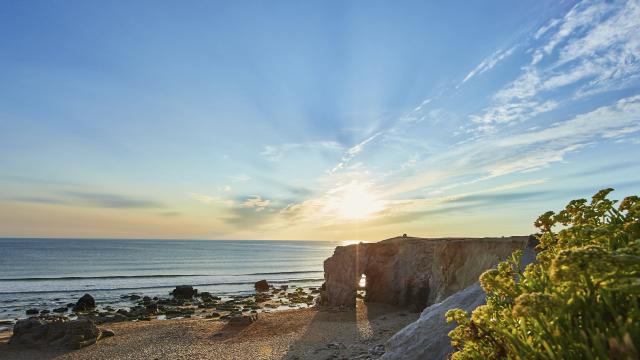 Coucher de soleil, arche de Penthièvre, Baie de Quiberon