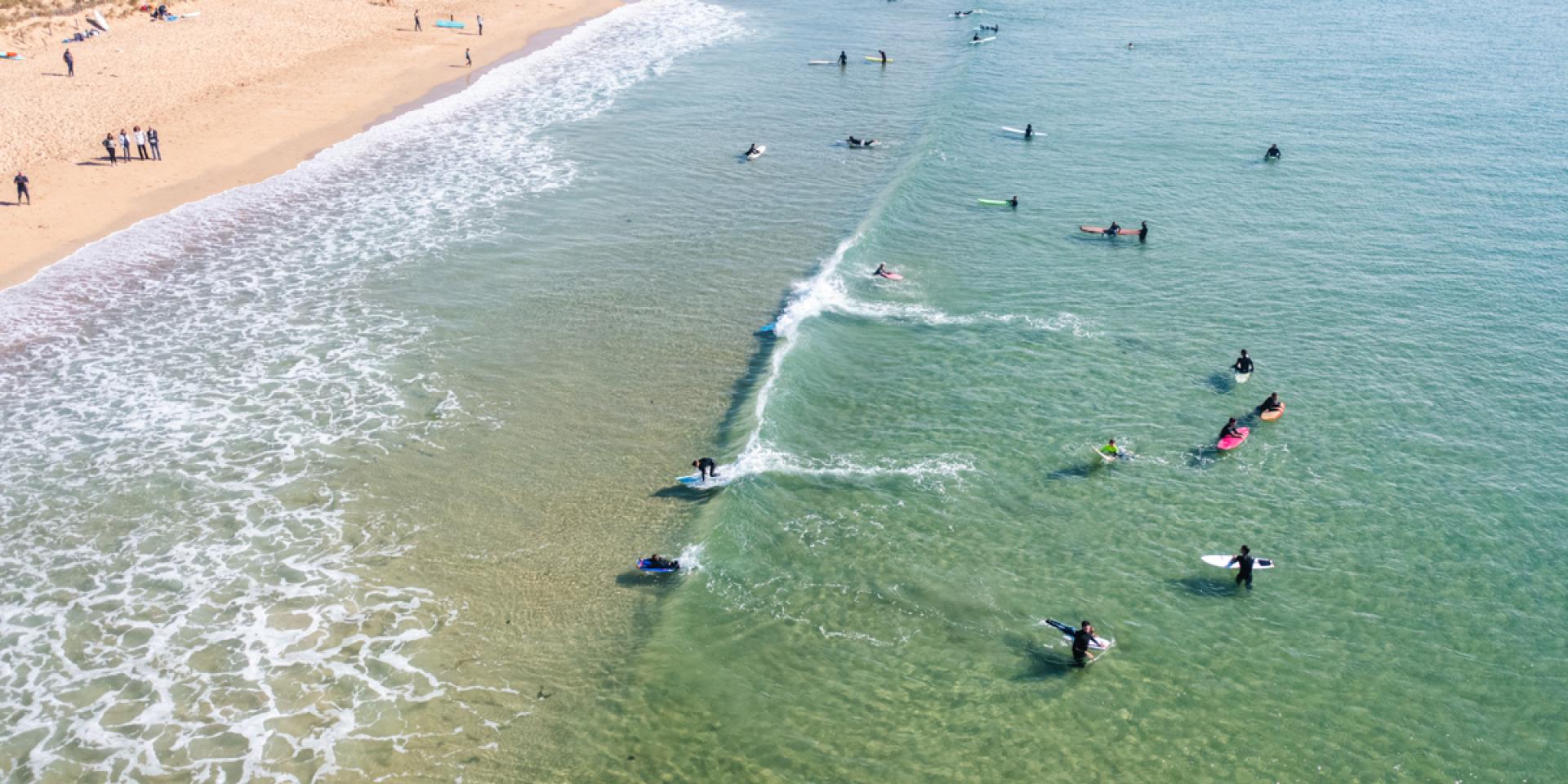 Surf à la plage du Loch