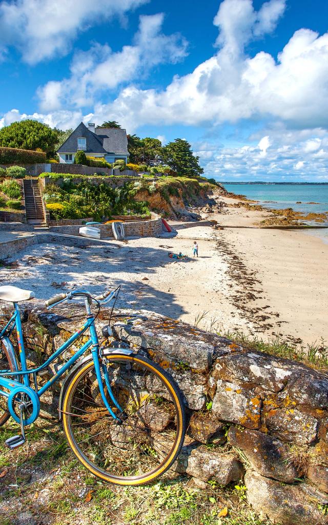 France, Morbihan (56), Presqu'île de Quiberon, St-Pierre-Quiberon, la plage de Kerhostin