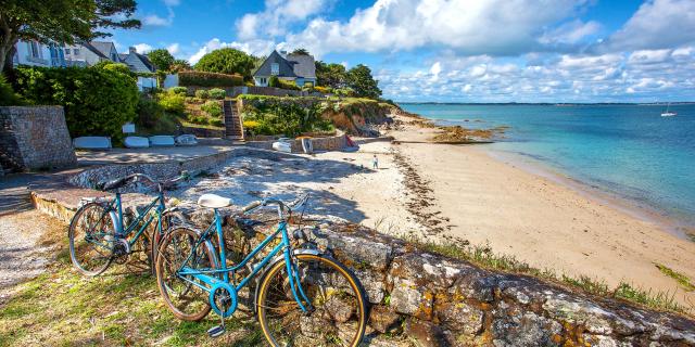 France, Morbihan (56), Presqu'île de Quiberon, St-Pierre-Quiberon, la plage de Kerhostin