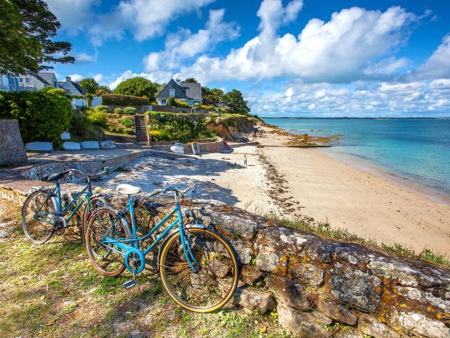 France, Morbihan (56), Presqu'île de Quiberon, St-Pierre-Quiberon, la plage de Kerhostin