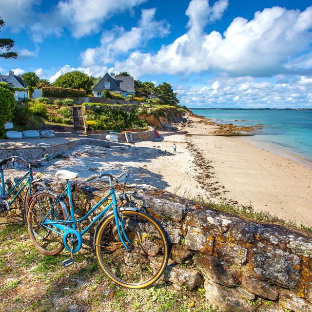 France, Morbihan (56), Presqu'île de Quiberon, St-Pierre-Quiberon, la plage de Kerhostin