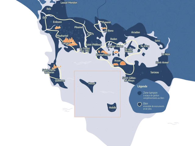 Carte des mégalithes du Morbihan